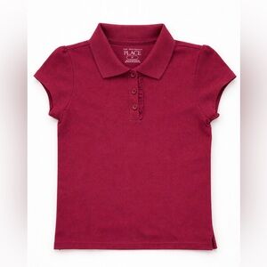 NWOT-Girls The Children’s Place Burgundy Polo Top